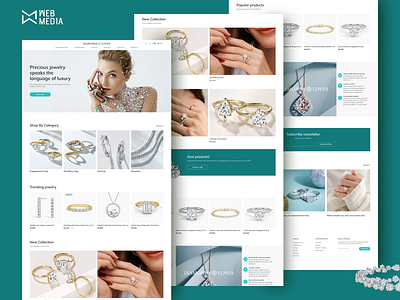 Jewerly store E-commerce website e commerce jewerly jewerly store e commerce website ui ux web design website development