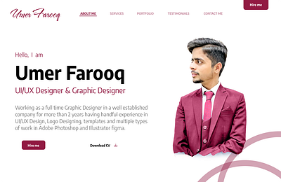 checkout my professional portfolio design in 5 pages graphic design ui