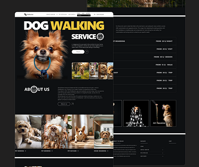 PetBacker design dog graphic design landing pets web