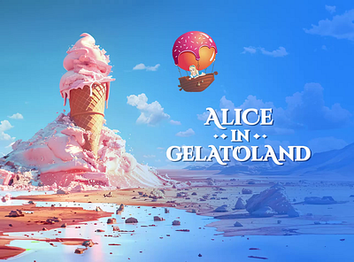 Alice In Gelatoland Mix Reality 3d 3d animation 3d art 3d design 3d model 3d rendering argumented reality cgi cgi video mix reality