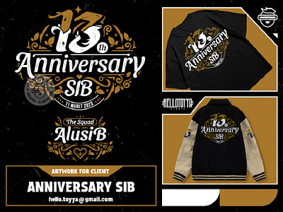 (SOLD OUT) 13th SIB Anniversary, Artwork for T-shirts anniversary apaprel artwork batik branding clothing commission work decorative design for sale illustration merchandise ornament print product design project retro streetwear tshirt design typography vintage logo