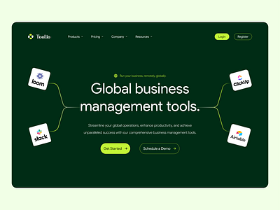 Remote work management tool landing page design designer herosection landingpage product productdesign remotework ui uidesigner uiux uiuxdesigner ux webdesign webdesigner website