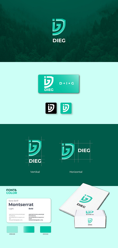 Logo Custom & Brand Identity for custom - DIEG brand branding design graphic design identity logo vector