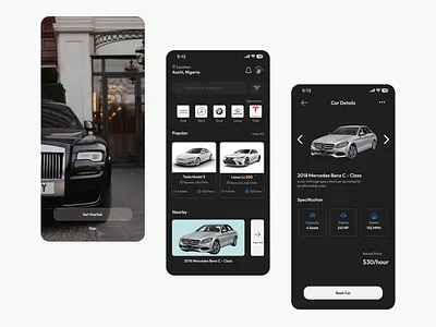 a car rental mobile application 🎨 application car rental cars mobile mobile application rental ui
