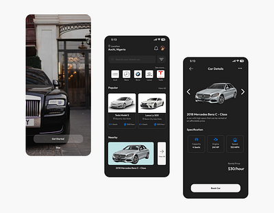 a car rental mobile application 🎨 application car rental cars mobile mobile application rental ui