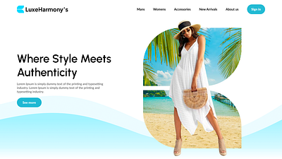 LuxeHarmony's fashion brands UI Design 999w 999watt beaches branding cleandesign clothings design fashionbrands heroheader logo logodesigning maskiing ui uxresearch visualhirearchy wawes