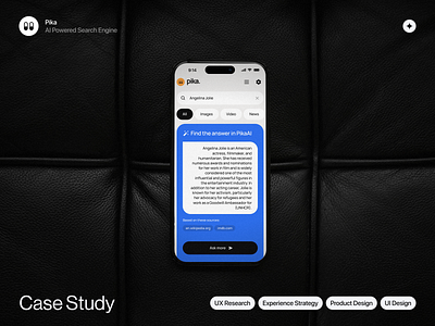 Pika.AI Full Case | Lazarev. ai ai powered case case study clean design experience strategy interface pika ai product design research search engine ui user experience ux