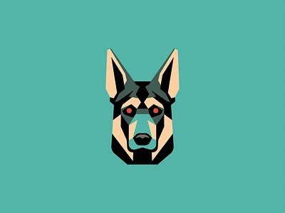 Geometric German Shepherd Logo animal branding design dog emblem gaming geometric german shepherd icon identity illustration k9 logo mark pet sports symbol vector vet