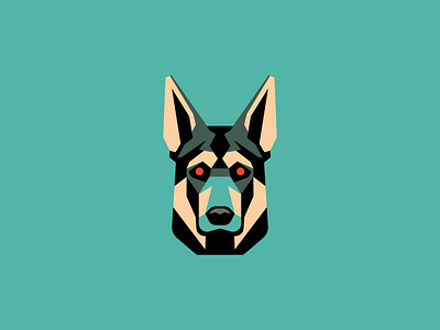 Geometric German Shepherd Logo animal branding design dog emblem gaming geometric german shepherd icon identity illustration k9 logo mark pet sports symbol vector vet