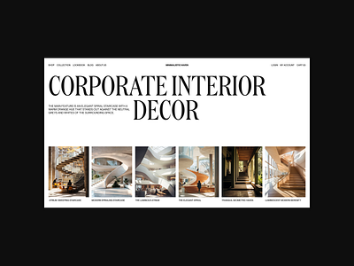 Interior E-commerce Web Design Exploration #14 figma interior interior design minimal typography ui web web design webdesign