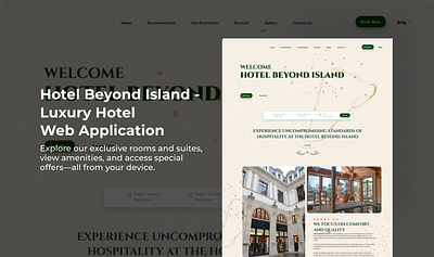 Beyond Island - Luxury Hotel - Web Application UI branding desgining figma graphic design hotel logo ui ui ux