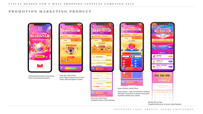 visual design for T-mall shopping festival campaign 2019 graphic design ui