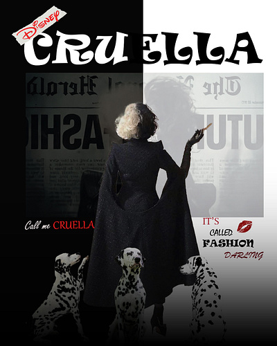 Movie poster design: Cruella adobe ai adobe ps graphic design poster