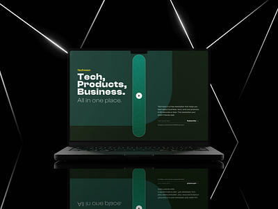 Tech Newsletter - Technoon business design green ui news newsletter tech app tech news tech ui ui ui design web app whatsapp