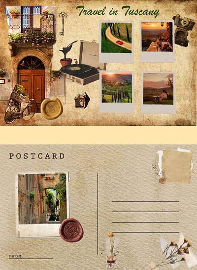 Postcard design design graphic design illustrator photoshop postcard