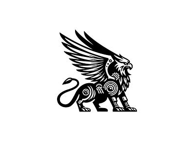 Mechanical Gryphon Logo animal beast brand branding for sale gryphon illustration logo mark mechanical nagual design