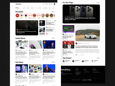 🗞️ NewsStory - News Website article branding clean design for your page hot news landing page layout minimalist minimalist website news news website product design simple social media story typography ui ux design web design website
