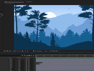 Parallax in Forest 2danimation after affects after effects animation aftereffects animation design illustration motion animation motiongraphics ui