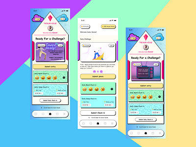 Teen Girl App design figma ui ux