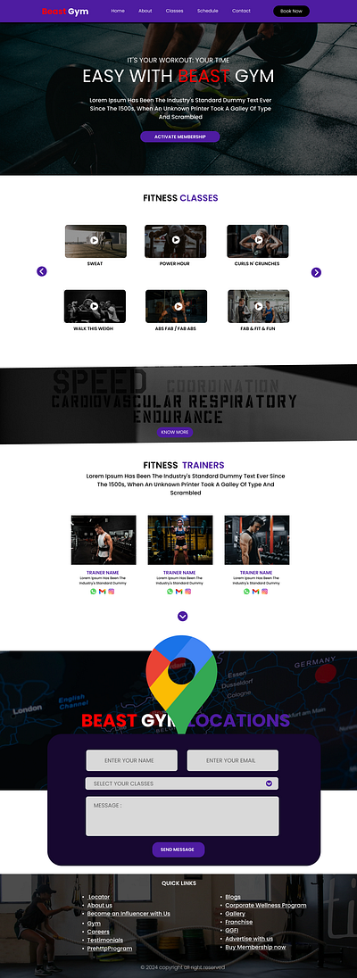 Elevate Your Fitness Journey: Modern Gym Website Design figma fitnessdesign prototyping ui webdesign webdevelopment