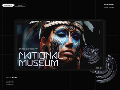 WEB DESIGN FOR ONLINE MUSEUM design museum ui ux web web design