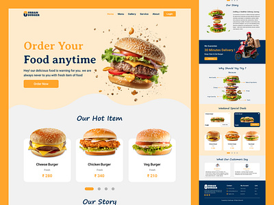 Burger web UI design 3d adobe branding burger dribbble figma graphic design logo mockup photoshop post ui uiux web website