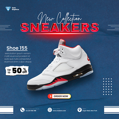 Sneaker Poster 3d design ad design banner design brochure design designer flyer design graphic design poster design social media poster visuals