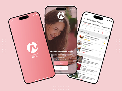 Women World App app app ui application ui graphic design mobile app ui uiux website