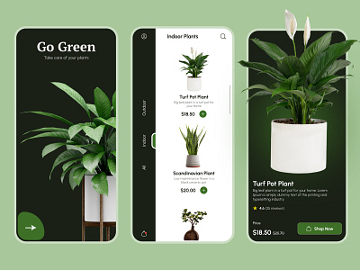 Go Green - E-Commerce App appdesign botanicaldesign ecommerceapp ecommerceui ecommerceux greenapp greenecommerce natureecommerce onlineplantstore plantapp plantecommerce plantmarketplace plantsales plantshop plantstoreui plantstoreux planttech plantui plantux uiuxdesign