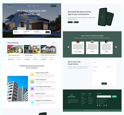 Real Estate Landing Pape design housing landing page real estate ui user interface website