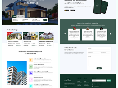 Real Estate Landing Pape design housing landing page real estate ui user interface website