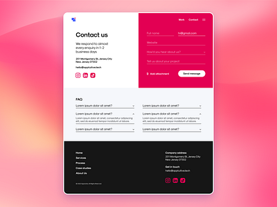 Concept Contact Form for Apptuitive social media posts