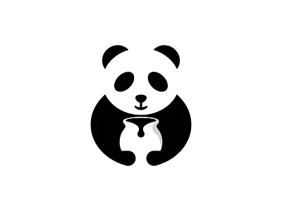 Panda logo animal animal logo brand identity brand mark branding graphic design logo logo design logo designer logos mark modern logo panda logo trust visual identity