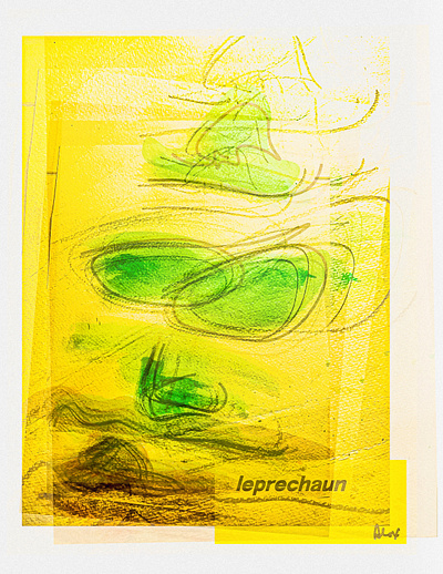 leprechaun illustration illustrator line drawing pastel photography photoshop