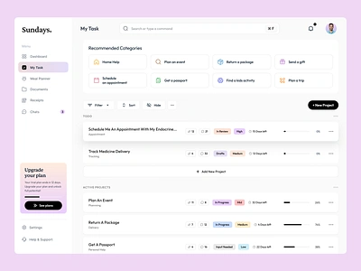 Dashboard UI branding calendar clean dashboard design dstudio graphic illustration insta my task product design project management saas task management typography ui ui ux user experience ux web