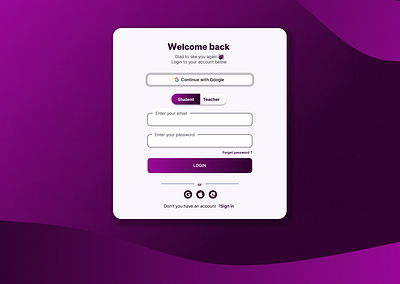 Streamlined Access: Sleek Educational Login Design education figma login