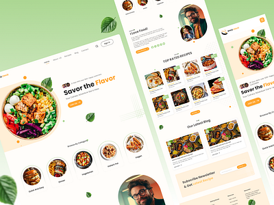 Website Design for food recipe website foodwebsite ui ui design ux design