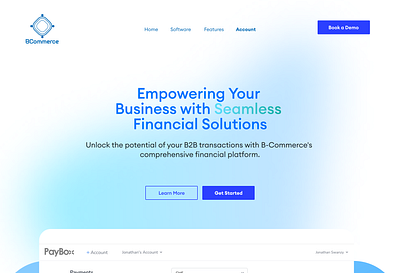 BCommerce bcommerce landing page payment ui website