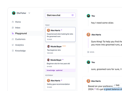 ✨ Playground interface chat chat interface chat ui dashboard interface design playground interface product design sidebar sidebar ui software design ui design user interface ux design