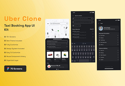Uber Clone Mobile Application design figmadesign mobile application uberclone