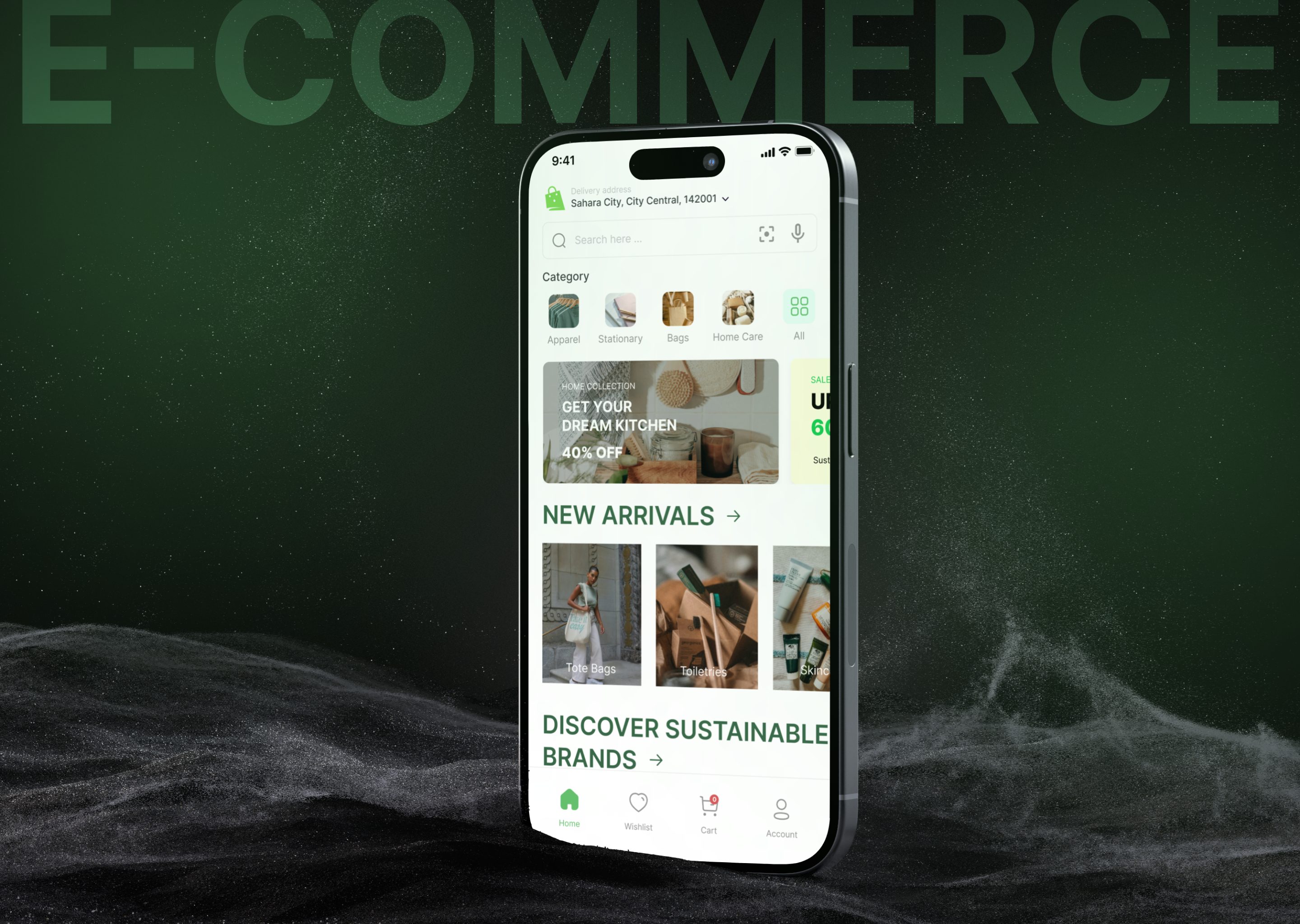 Sustainable E-Commerce App appdesign ecofriendly ecommerceapp ecommercedesign sustainable app sustainabledesign sustainableecommerce uiuxdesign uiuxshowcase