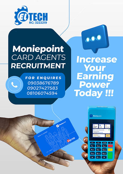 ELTECH CARD AGENT RECRUITMENT FLYER branding graphic design