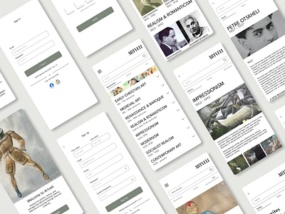 ARTVELI -Georgian Art History Application app dailyui research ui ux uxdesign uxresearch
