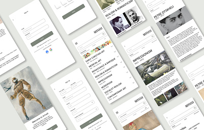 ARTVELI -Georgian Art History Application app dailyui research ui ux uxdesign uxresearch