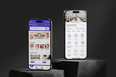 Nail Salon Booking App menicure nail nail art pedicure salon ui ux