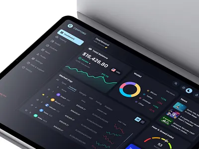 CRYPTORO Dashboard bitcoin clean crypto cryptotrading dark dashboard minimal product productdesign trade trend ui uidesign uiux ux wallet web webdesign