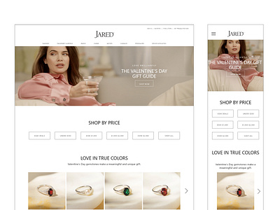 Jared Jewelers Responsive Webdesign ui design
