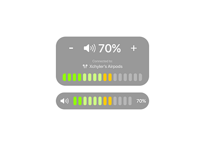 Volume Bar app bar component design dynamic island figma interface landing page light mode minimalist modal popover settings sound system ui ui design ui kit volume widget