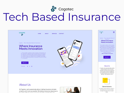 Tech Based Insurance Website Design insurance website insurance website design landing page tech based insurance web design website design website ui design