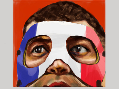 Mbappe With Mask Art art concept art digital art illustration perspective art